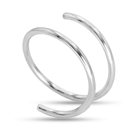 14k Gold Filled 20G Double Hoop Nose Ring for Single Piercing, 20 Gauge Small Thin 8mm Spiral Nose Jewelry for Women Men