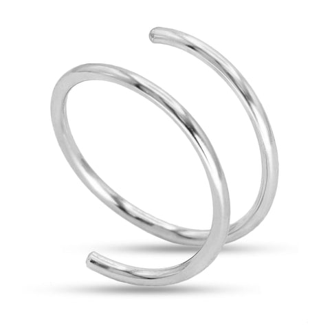 14k Gold Filled 20G Double Hoop Nose Ring for Single Piercing, 20 Gauge Small Thin 8mm Spiral Nose Jewelry for Women Men