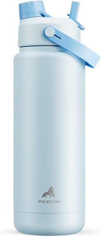 26 oz Insulated Water Bottle with 2-in-1 Straw and Spout Lid, Keep Cold 24H, Leak-Proof, Fits in Car Cup Holder, Stainless Steel Water Bottle for Sports, Travel, and School (Cotton Candy)