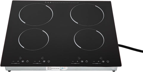 23 Inch Countertop Electric Cooktop 4 Burner,110V Plug in Electric Stovetop