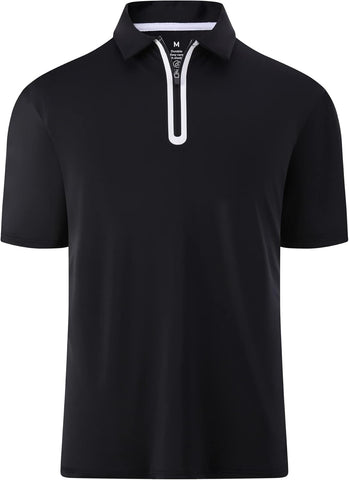 Alex Vando Mens Golf Shirt Moisture Wicking Quick-Dry Short Sleeve Casual Polo Shirts for Men