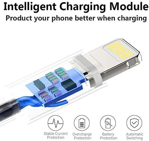 4Pack [Apple MFi Certified] Charger Lightning to USB Charging Cable Cord Compatible iPhone 14/13/12/11 Pro/11/XS MAX/XR/8/7/6s Plus,iPad Pro/Air/Mini,iPod Touch
