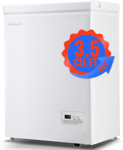 5.0 CU.FT Deep Freezer Top Open Door Mini Chest Freezer with Removable Storage Basket for Home Kitchen Garage