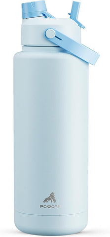 26 oz Insulated Water Bottle with 2-in-1 Straw and Spout Lid, Keep Cold 24H, Leak-Proof, Fits in Car Cup Holder, Stainless Steel Water Bottle for Sports, Travel, and School (Cotton Candy)