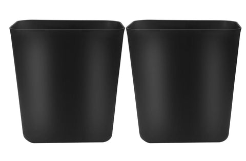 1.6 Gallon Small Trash Can Wastebasket for Kitchen Office Bathroom,Pack of 2(White+Gray)