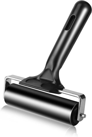 2Pcs Rubber Roller Brayer Rollers Hard Rubber 4 and 2.2 Inch for Printmaking (Black) by HRLORKC…