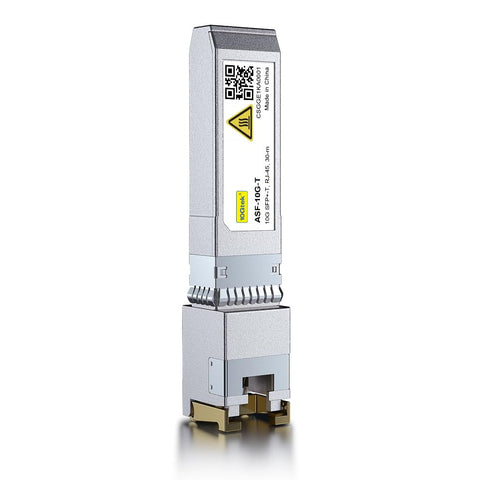 10Gtek 𝟭𝟬𝗚𝗕𝗮𝘀𝗲-𝗧 𝗦𝗙𝗣+ 𝘁𝗼 𝗥𝗝-𝟰𝟱 𝗧𝗿𝗮𝗻𝘀𝗰𝗲𝗶𝘃𝗲𝗿, 10Gbe SFP+ Copper Ethernet CAT6a Module, up to 30m, for Cisco SFP-10G-T-S, Ubiquiti UniFi, Fortinet, TP-Link and More