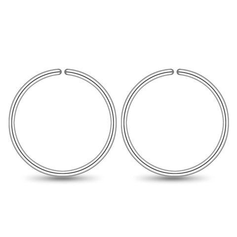 14K Gold Filled Small Hoop Earrings for Cartilage Nose, Tiny Thin 7mm Piercing Hoop Ring 22 Gauge