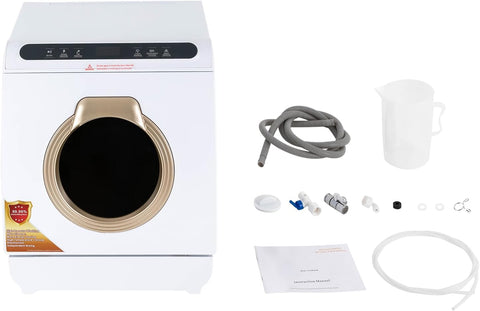 3-in-1 Function Countertop Dishwasher,White Portable Dishwasher with 7L Built-In Water Tank,No Hookup Needed,5 Programs,360°Dual Spray,Air-Dry Function, Mini Dishwasher for Apartments & Rvs