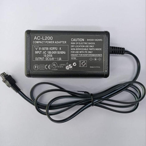 AC-L200 AC Power Adapter Charger for Sony Handycam Camcorder DCR-SX,DCR-SR,DCR-HC,DCR-PC,DCR-DVD,DCR-IP,HDR-CX,HDR-XR,HDR-PJ,HDR-SR,HDR-UX,HDR-TD,CCD TRV DEV Series