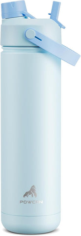 26 oz Insulated Water Bottle with 2-in-1 Straw and Spout Lid, Keep Cold 24H, Leak-Proof, Fits in Car Cup Holder, Stainless Steel Water Bottle for Sports, Travel, and School (Cotton Candy)