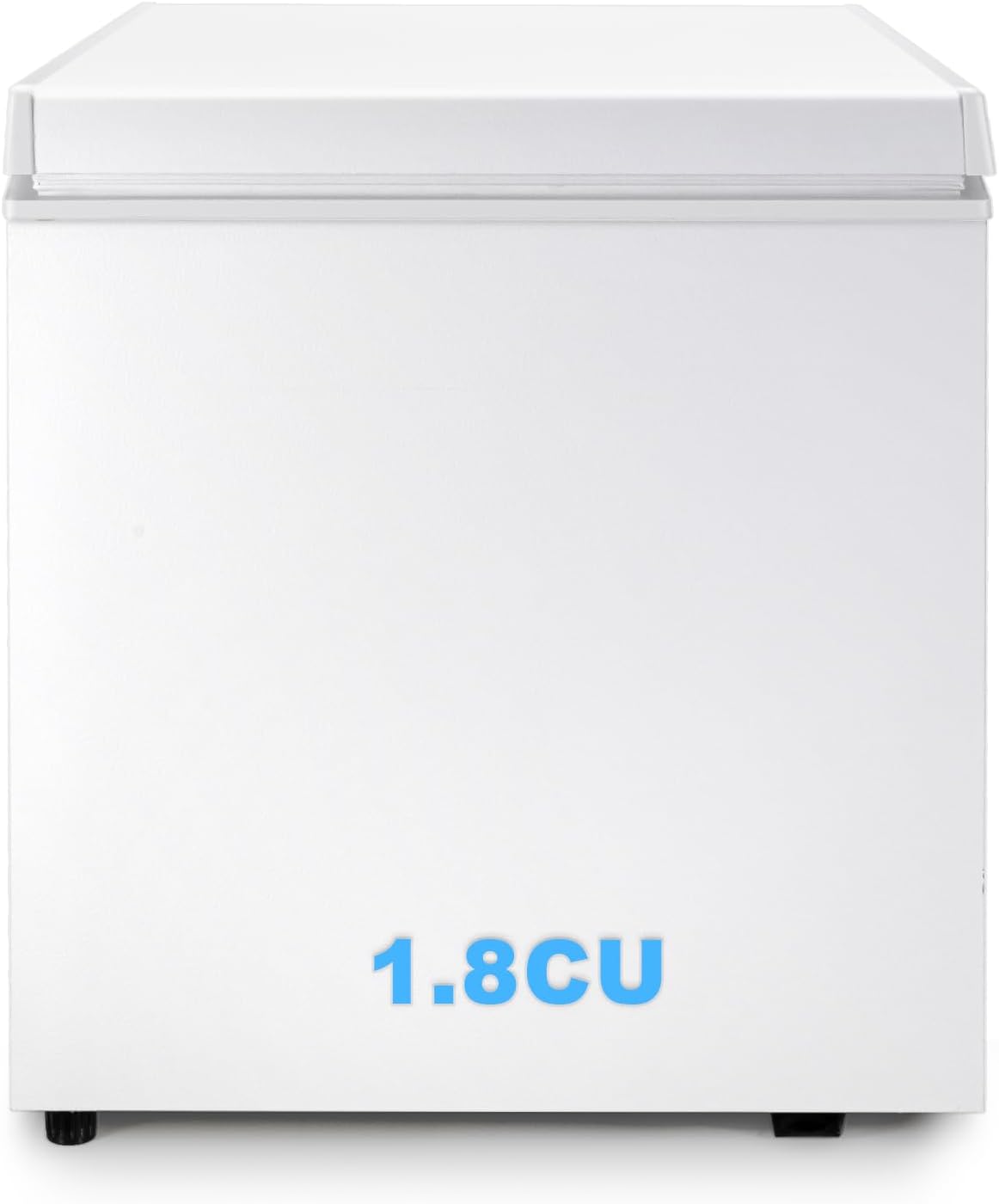 1.8 Cu. Ft Compact Chest Freezer, Free Standing Top Open Door Deep Freezer Holds Up to 50L with Adjustable 7 Thermostat and Removable Basket, Energy Saving for Home/Apartment/Garage, White