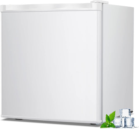 1.1 Cu.ft Small Upright Freezer, Compact Mini Freezer with Removable Shelves, Adjustable Thermostat, Reversible Door Hinge, Quiet for Home/Office/Kitchen/Dorm, Black