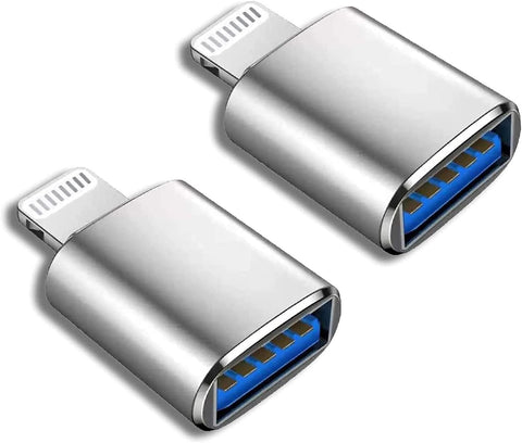 (Apple MFi Certified)Lightning Male to USB3.0 Female Adapter OTG Cable,2 Pack Portable USB Camera Adapter OTG Data Sync Cable for iPhone13/12/11/Xr/X/XS/8/7/Card Reader/Flash Drive/Mouse/MIDI Keyboard