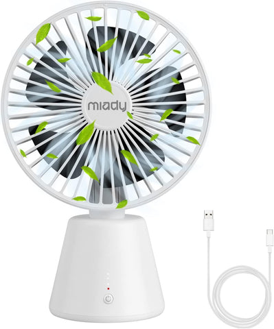 2-Pack Upgraded 5000mAh Portable Handheld Fan 3 Speed Mini USB Strong Wind 7-20 Hours Runtime Personal Electric for Travel Office Outdoor