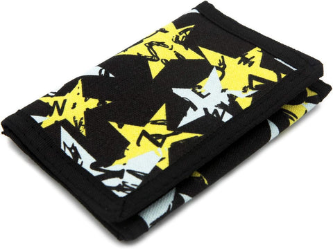 AI-DEE RFID Trifold Canvas Outdoor Sports Wallet for Kids - Front Pocket Wallet with Magic Sticker