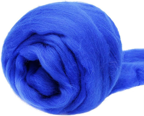 3.53oz Wool Roving Yarn, Wool Felting Supplies, Pure Wools, Chunky Yarn, Spinning Wool Roving for Needle Felting Wet Felting DIY Hand Spinning (White)