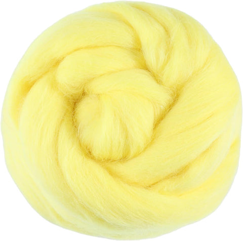 3.53oz Wool Roving Yarn, Wool Felting Supplies, Pure Wools, Chunky Yarn, Spinning Wool Roving for Needle Felting Wet Felting DIY Hand Spinning (White)