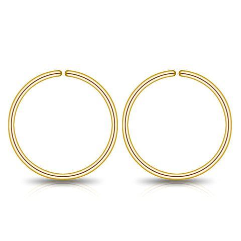 14K Gold Filled Small Hoop Earrings for Cartilage Nose, Tiny Thin 7mm Piercing Hoop Ring 22 Gauge