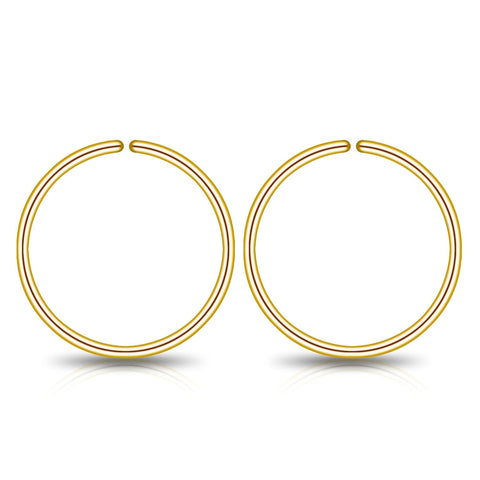 14K Gold Filled Small Hoop Earrings for Cartilage Nose, Tiny Thin 7mm Piercing Hoop Ring 22 Gauge