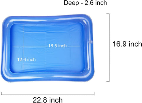 4-Pack Inflatable Ice Serving Bar Coolers for Parties, Salad BBQ Picnic Ice Food Drinks Buffet Server Tray for Indoor Outdoor Party