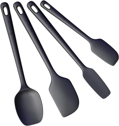 5 Pieces Silicone Spatula Set, Food Grade Rubber Spatula, Upgrade Strong Handle with Ergonomic Grip, Heat Resistant Up to 600°F for Nonstick Cookware, Cooking
