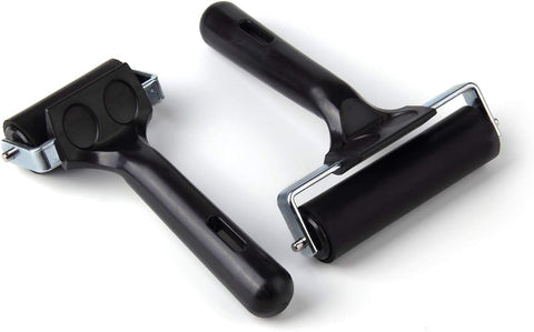 2Pcs Rubber Roller Brayer Rollers Hard Rubber 4 and 2.2 Inch for Printmaking (Black) by HRLORKC…