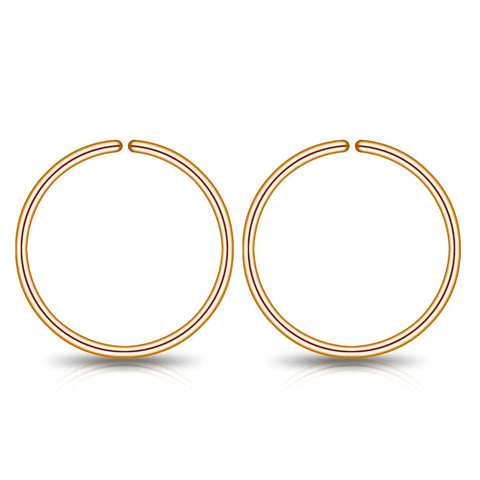 14K Gold Filled Small Hoop Earrings for Cartilage Nose, Tiny Thin 7mm Piercing Hoop Ring 22 Gauge