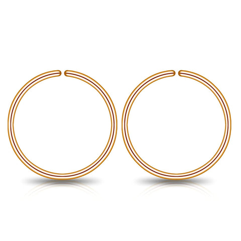 14K Gold Filled Small Hoop Earrings for Cartilage Nose, Tiny Thin 7mm Piercing Hoop Ring 22 Gauge