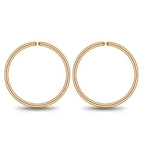 14K Gold Filled Small Hoop Earrings for Cartilage Nose, Tiny Thin 7mm Piercing Hoop Ring 22 Gauge