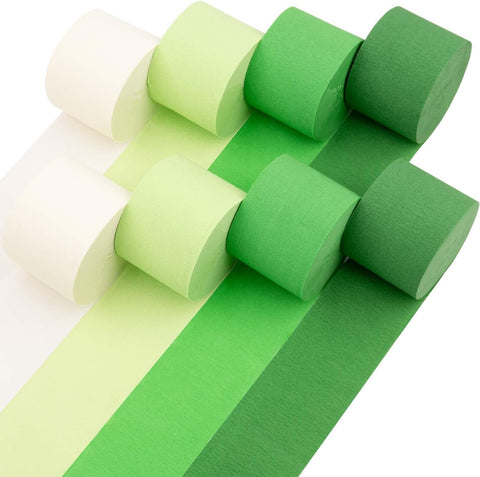 8 Crepe Paper Streamers Rolls, 656ft Pack of Unique 8 Rainbow Streamers Party Decorations, Birthday Streamers, Party Streamers for Wedding Decoration (1.8 inch x 82 ft/Roll)