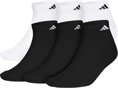 adidas Men's Athletic Cushioned Low Cut Socks with Arch Compression for a Secure Fit (6-Pair)