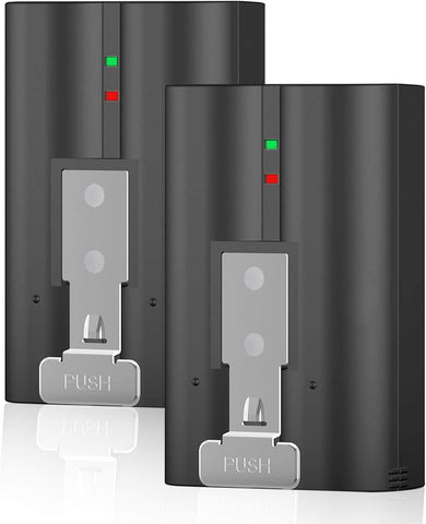 2-Pack 6040mAh Replacement Battery with Charger Station for Ring-Doorbell Camera 2/3/4, Spotlight and Stick Up Cam, Rechargeable Upgraded Lithium Li-ion Batteries 3.65V