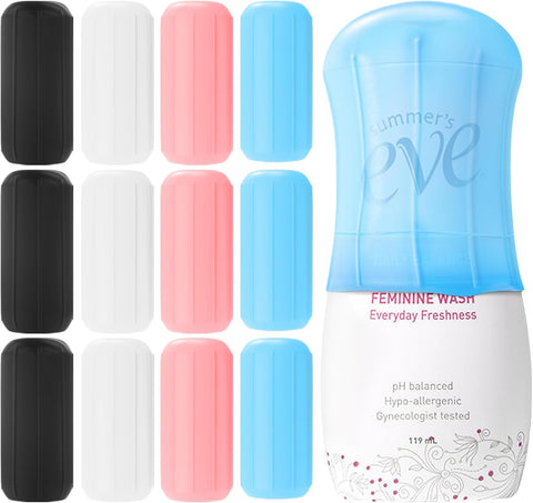 16 Pack Silicone Bottle Cover,Travel Essential for Women Men,Cruise Ship Essentials 2025,Beach Vacation Essentials,Travel Size Toiletries,Airplane Travels Accessories Elastic Sleeves for Leak Proofing