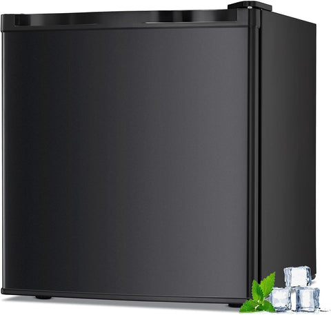 1.1 Cu.ft Small Upright Freezer, Compact Mini Freezer with Removable Shelves, Adjustable Thermostat, Reversible Door Hinge, Quiet for Home/Office/Kitchen/Dorm, Black