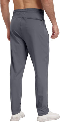 3 Pack Mens Athletic Sweatpants with Zipper Pockets,Workout Gym Joggers Pants for Men Running Jogging Pants