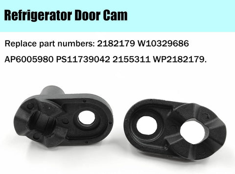 2182179 Refrigerator Door Closer Cam For Whirlpool Kenmore Admiral Amana Crosley Refrigerator Lower Door Closer AP6005980 PS11739042 W10329686 2155311 (Screws not included)