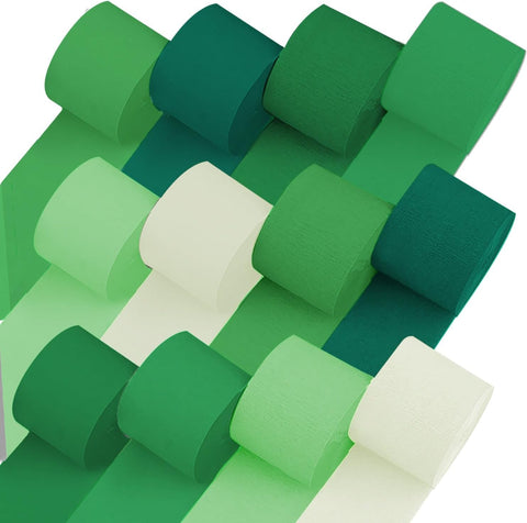 8 Crepe Paper Streamers Rolls, 656ft Pack of Unique 8 Rainbow Streamers Party Decorations, Birthday Streamers, Party Streamers for Wedding Decoration (1.8 inch x 82 ft/Roll)