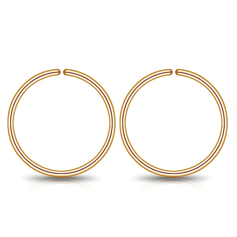 14K Gold Filled Small Hoop Earrings for Cartilage Nose, Tiny Thin 7mm Piercing Hoop Ring 22 Gauge