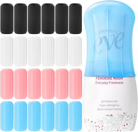 16 Pack Silicone Bottle Cover,Travel Essential for Women Men,Cruise Ship Essentials 2025,Beach Vacation Essentials,Travel Size Toiletries,Airplane Travels Accessories Elastic Sleeves for Leak Proofing