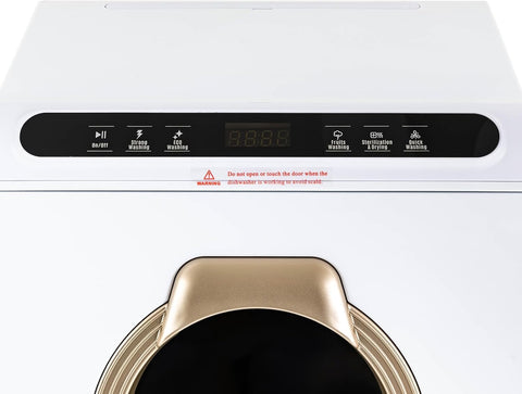 3-in-1 Function Countertop Dishwasher,White Portable Dishwasher with 7L Built-In Water Tank,No Hookup Needed,5 Programs,360°Dual Spray,Air-Dry Function, Mini Dishwasher for Apartments & Rvs