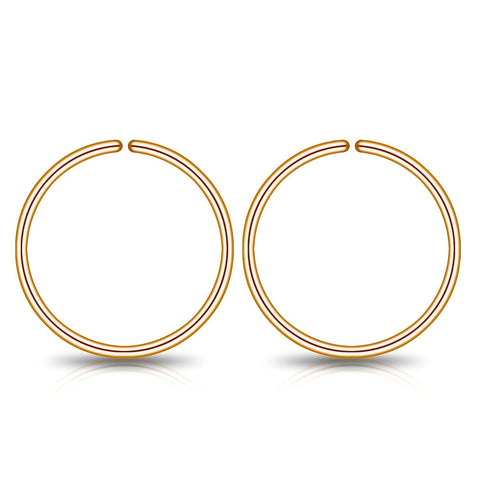 14K Gold Filled Small Hoop Earrings for Cartilage Nose, Tiny Thin 7mm Piercing Hoop Ring 22 Gauge