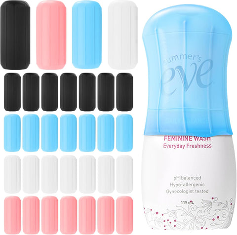 16 Pack Silicone Bottle Cover,Travel Essential for Women Men,Cruise Ship Essentials 2025,Beach Vacation Essentials,Travel Size Toiletries,Airplane Travels Accessories Elastic Sleeves for Leak Proofing
