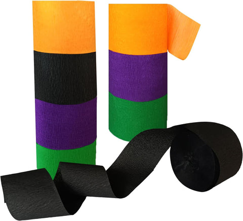 8 Crepe Paper Streamers Rolls, 656ft Pack of Unique 8 Rainbow Streamers Party Decorations, Birthday Streamers, Party Streamers for Wedding Decoration (1.8 inch x 82 ft/Roll)