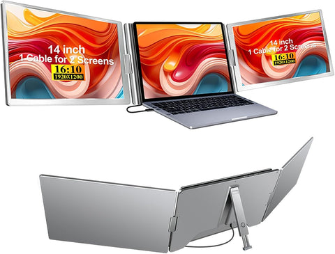 15.6inch Portable Monitor,1080P USB-C HDMI Second External Monitor for Laptop,PC,Mac Phone,PS,Xbox,Swich,IPS Ultra-Thin Zero Frame Gaming Display/Premium Smart Cover