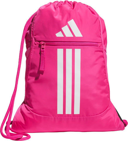 adidas Alliance Sackpack, Drawstring, Lightweight Small Gym Bag for Women, Soccer Backpack, Black, One Size