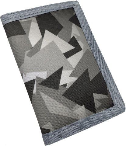 AI-DEE RFID Trifold Canvas Outdoor Sports Wallet for Kids - Front Pocket Wallet with Magic Sticker