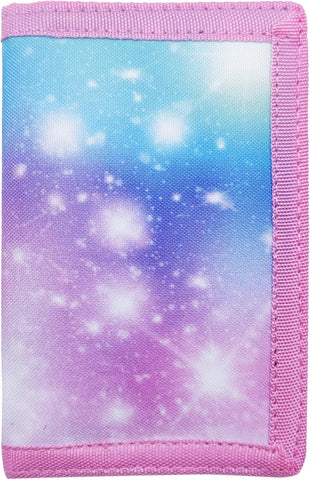 AI-DEE RFID Trifold Canvas Outdoor Sports Wallet for Kids - Front Pocket Wallet with Magic Sticker