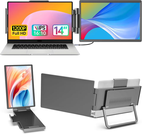 15.6inch Portable Monitor,1080P USB-C HDMI Second External Monitor for Laptop,PC,Mac Phone,PS,Xbox,Swich,IPS Ultra-Thin Zero Frame Gaming Display/Premium Smart Cover