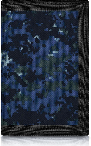 AI-DEE RFID Trifold Canvas Outdoor Sports Wallet for Kids - Front Pocket Wallet with Magic Sticker